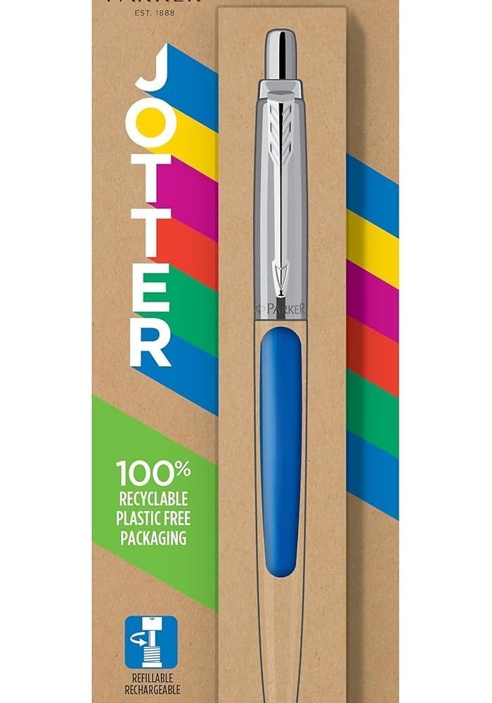 Parker Jotter Originals Ballpoint Pen, Classic Finish, Medium Point, Blue Ink, 1 Count - Image 3